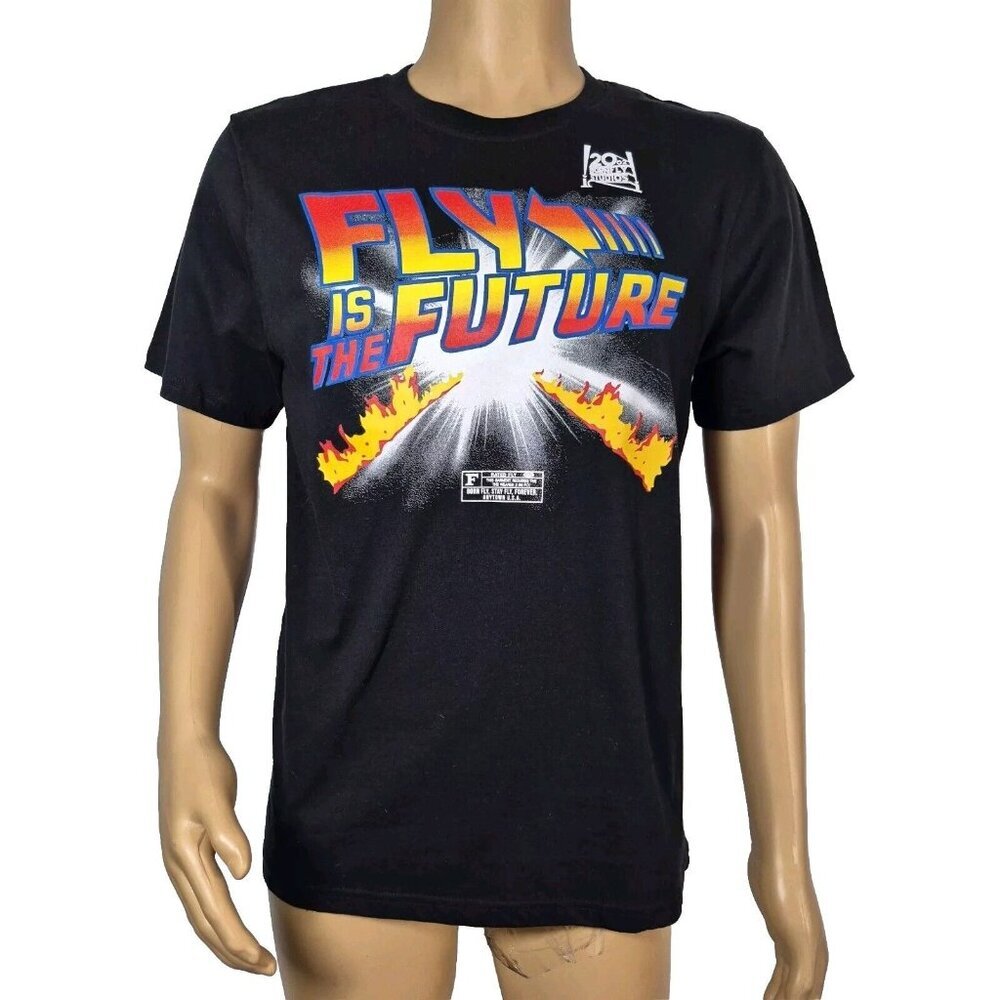 Born Fly Men's T-Shirt Size M Fly Is The Future Black Cotton(45)